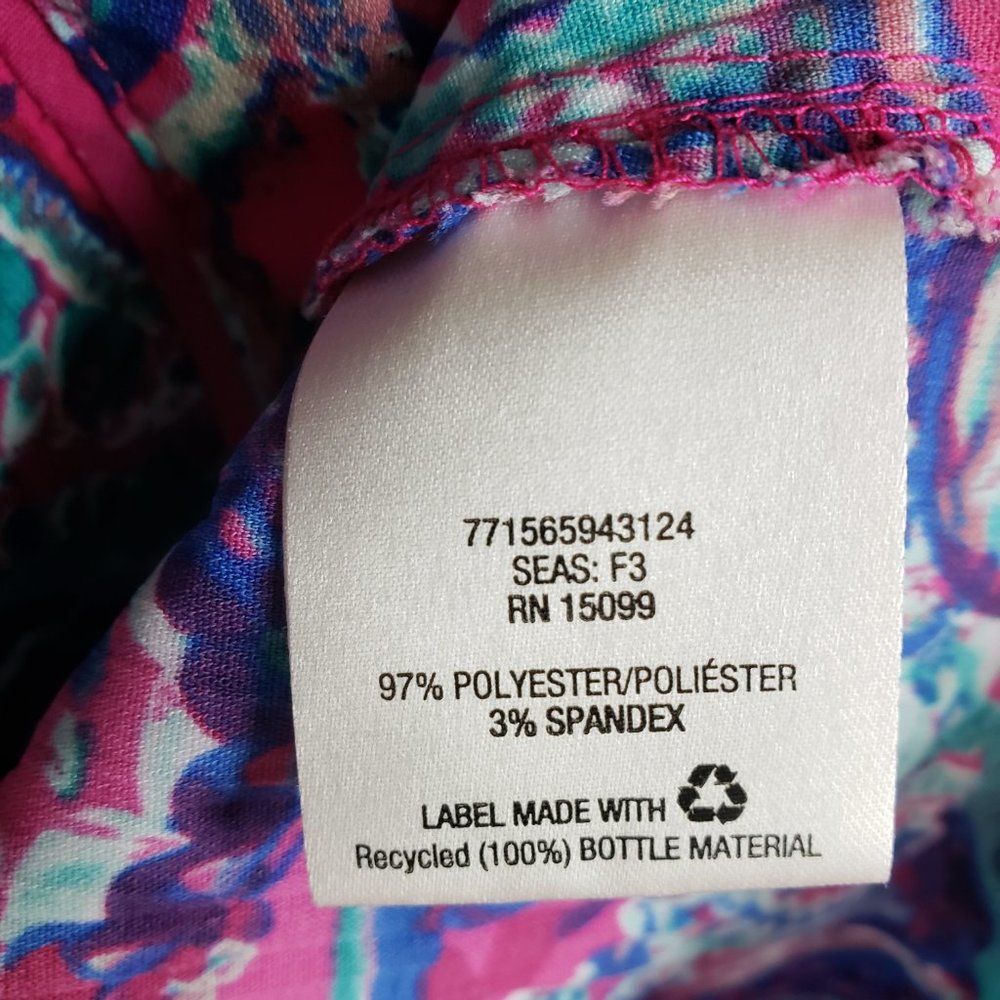 Laura Scott Purple Paisley Scrunched Button-up Blouse Size Large - Picture 8 of 8